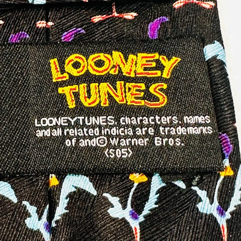 Official Looney Tunes Wile E. Coyote and Roadrunner Silk Neck Tie